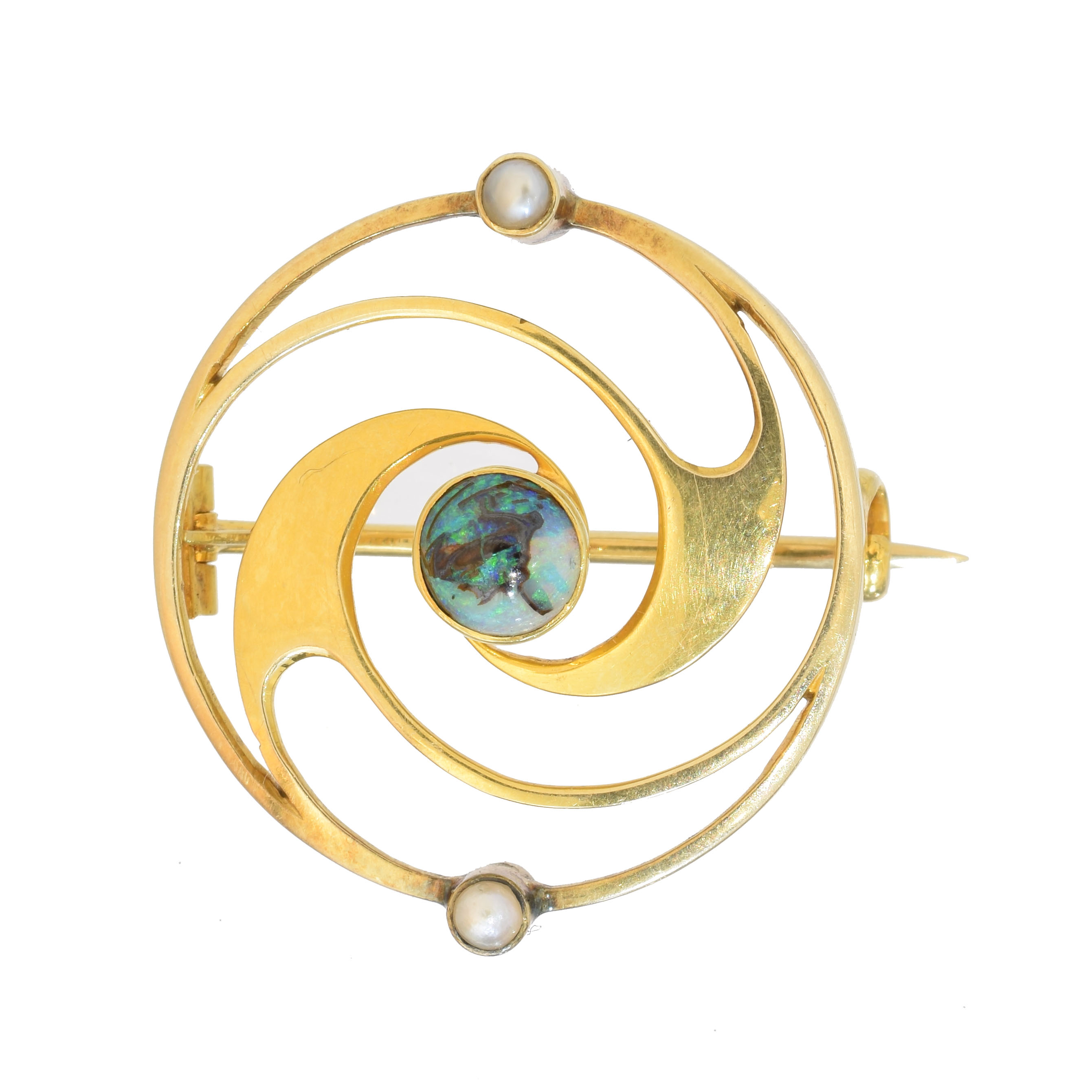 MB&CO opal brooch