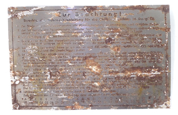 Enigma machine sign