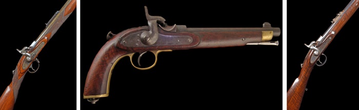 Westley Richards Monkey Tail Rifle and a Pistol