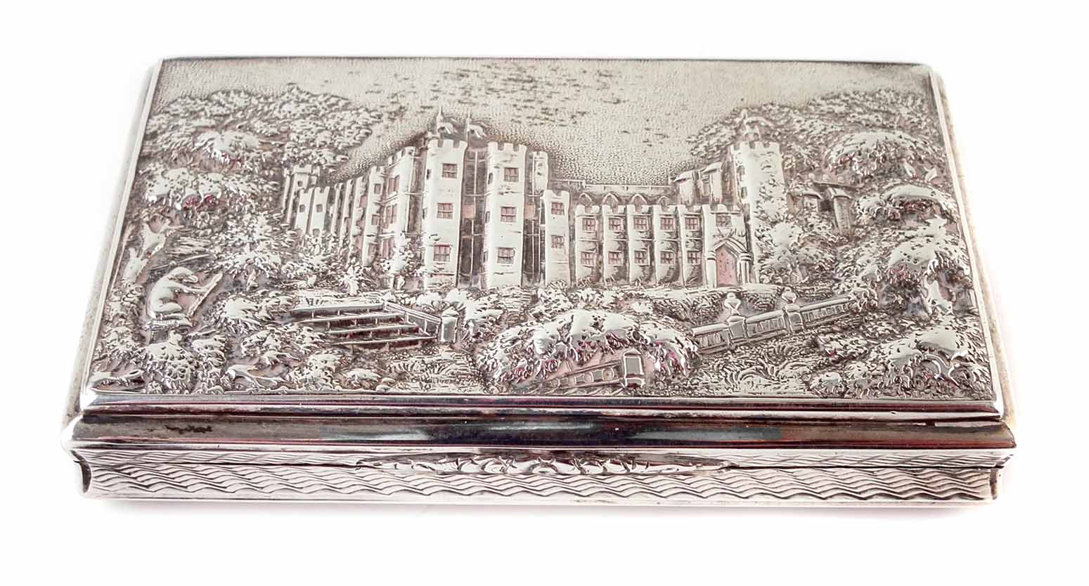 Nathaniel Mills silver castle top vinaigrette