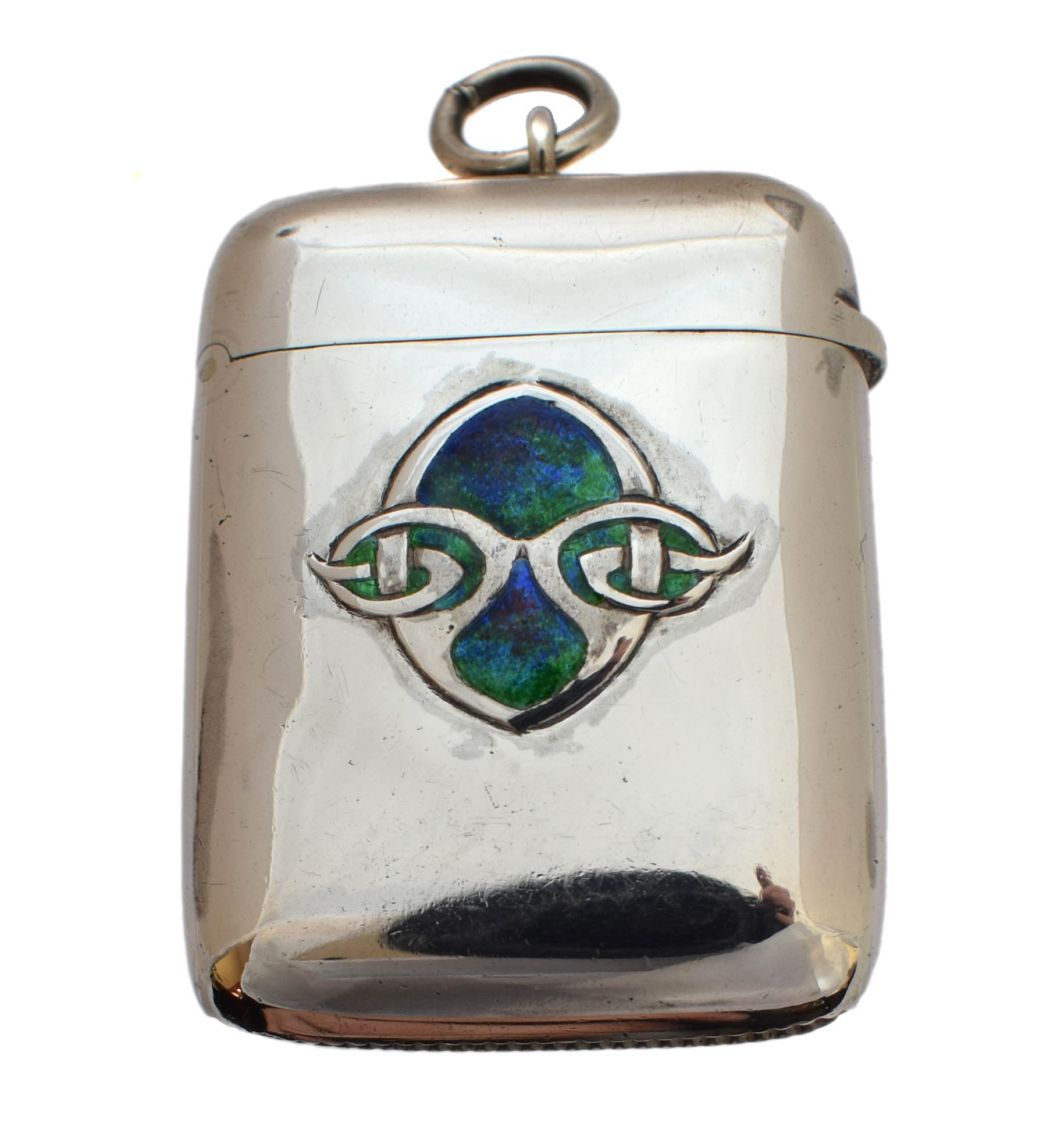 Liberty & Co silver enamel vesta case