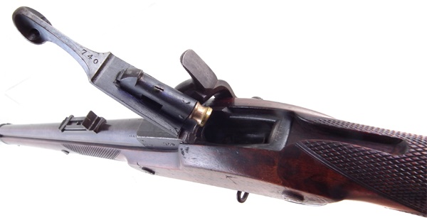 Westley Richards Monkey Tail Rifle breech