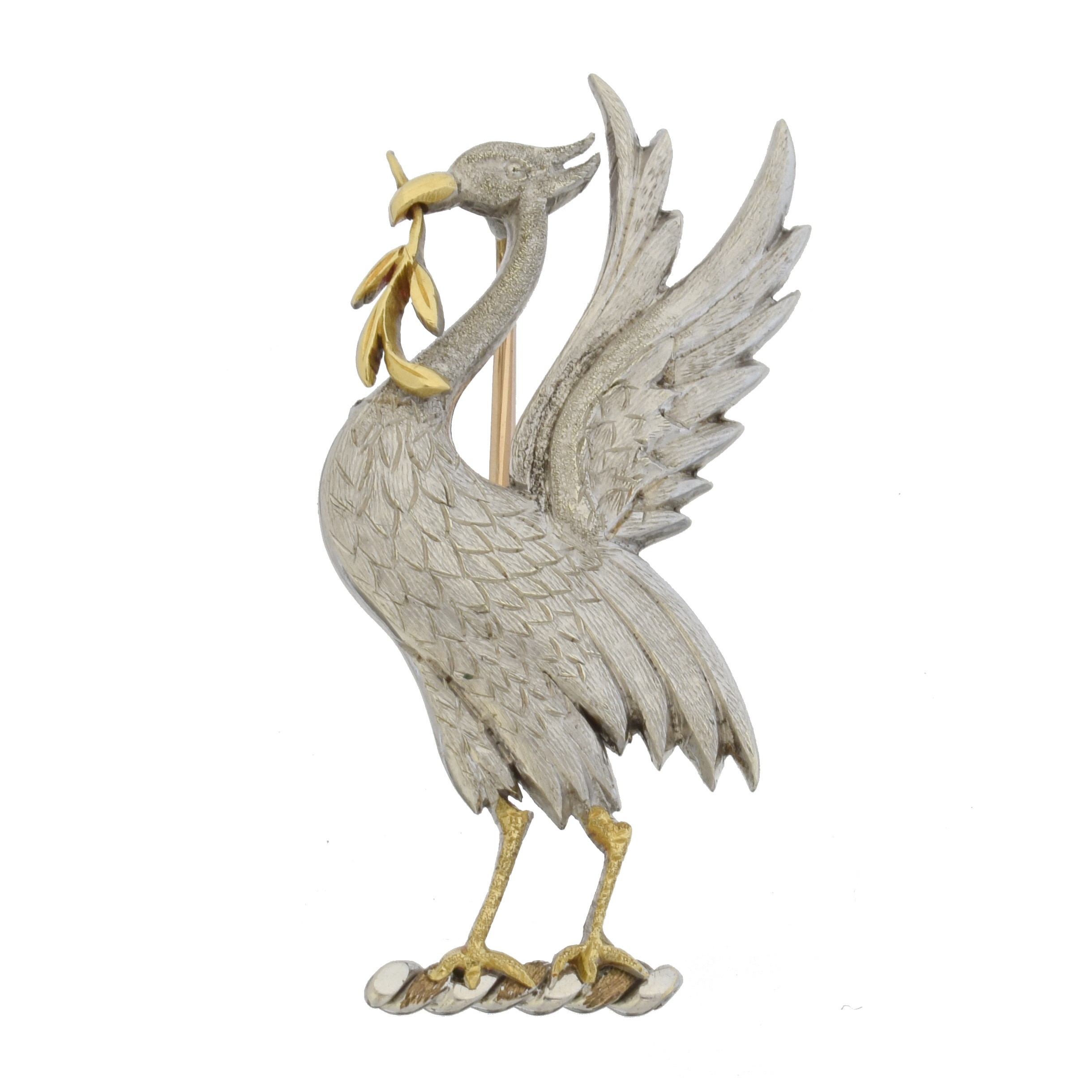 Alabaster & Wilson Liver Bird Brooch