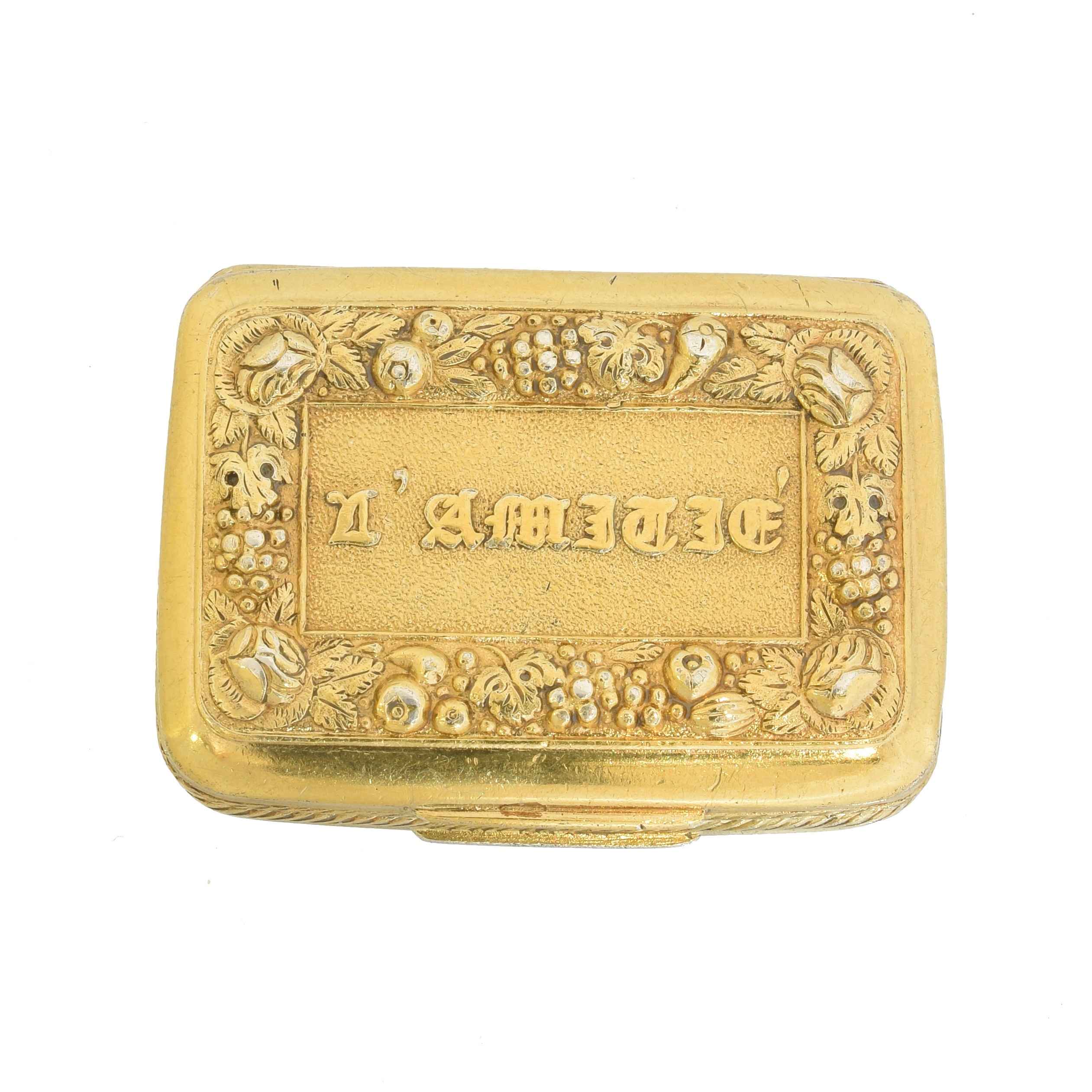 Samuel Pemberton silver gilt vinaigrette