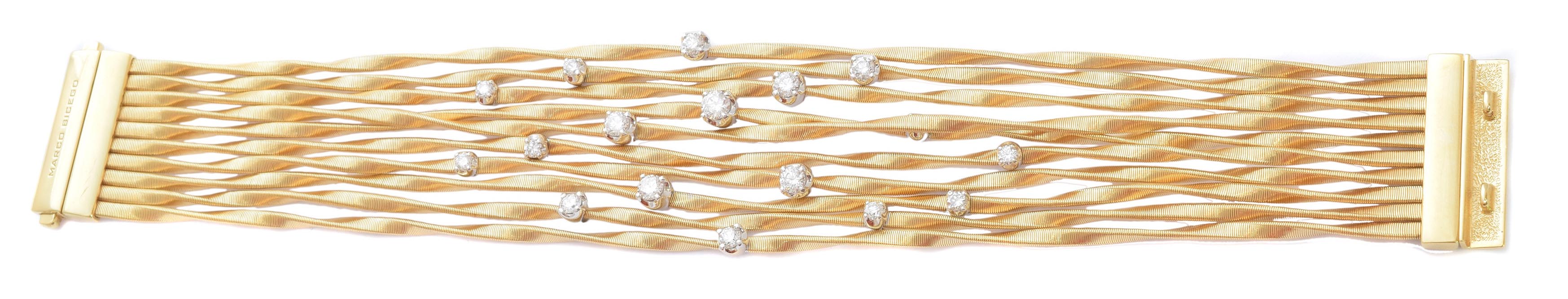 Marco Bicego Marrakech gold diamond bracelet